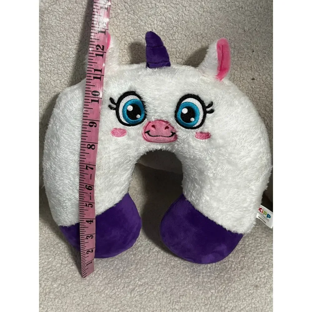 New Kids Unicorn Travel Neck Pillow Big Blue Eye & Horseshoe feet design